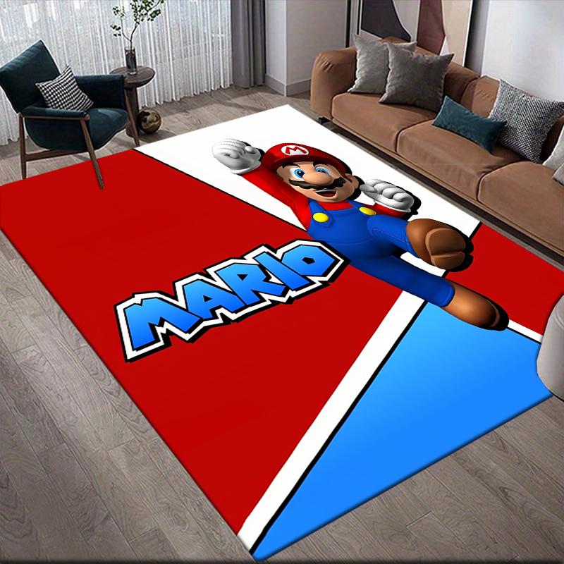 Mario Crayon Graffiti Area Rug, Mario Fan Cozy Carpet, Perfect Gift.chl 60x90cm