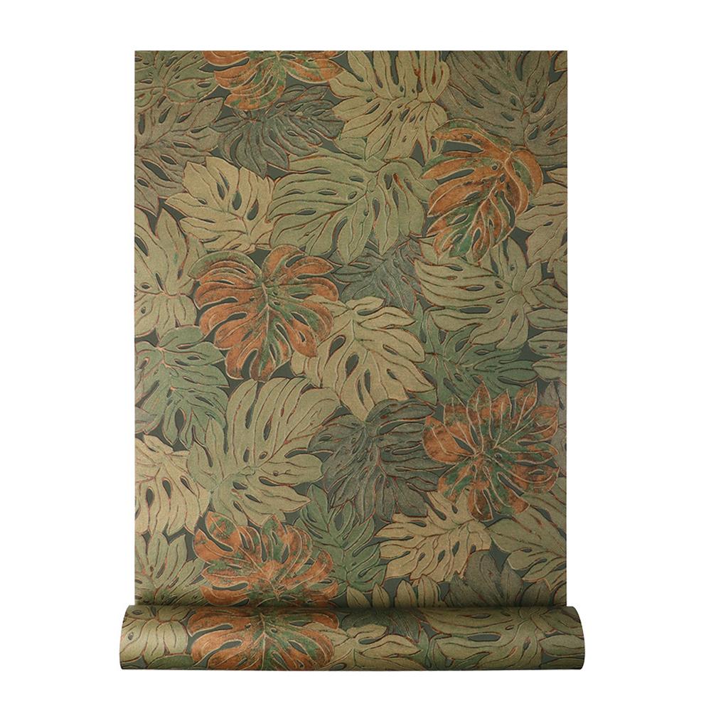 Southeast Asian Green Plant Leaves Wallpaper 3d Living Room Bedroom Hotel Background Wallpaper Tropical Rainforest Mural