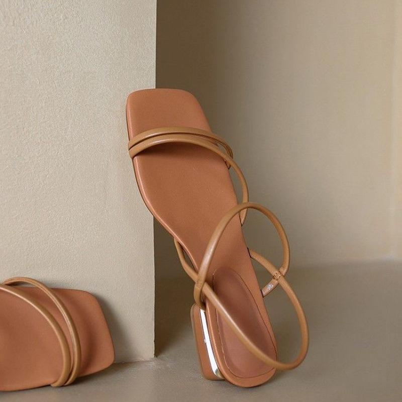 

Бренд туфли на низком каблуке нежные туфельки феи лето простые тонкие ремешки римские нишевые туфли плоская подошва с поздним вечерним бризом прохладная слава 39 хаки