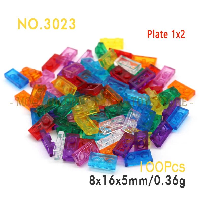 Moc Parts 3023 Plate 1X2 Building Block Bricks Classic Diy Architecture Creative Education Compatible With Accessories Toys