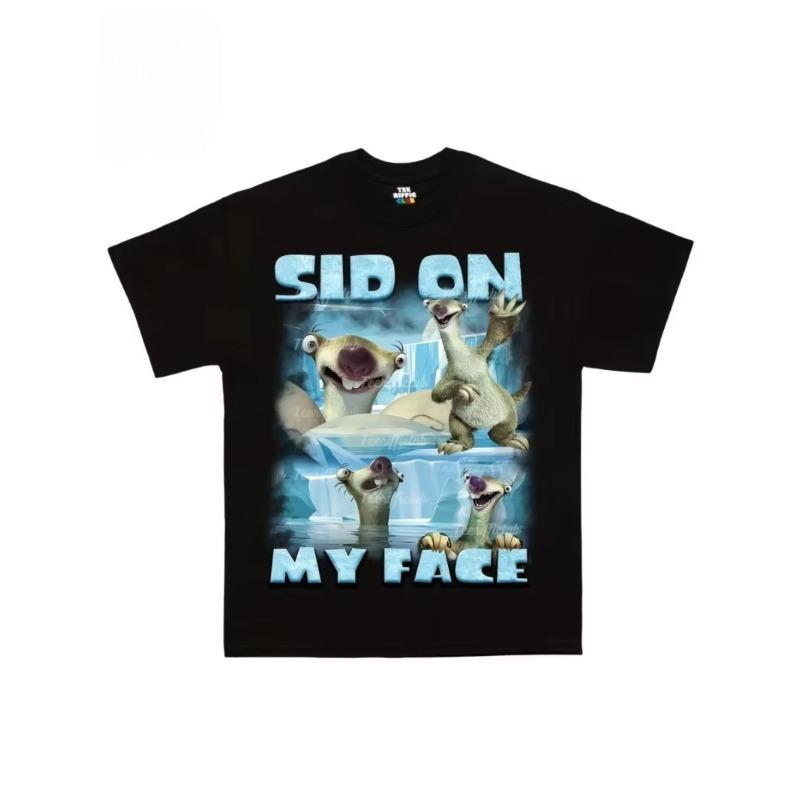 Sid On My Face Unisexs And Unisexs Tshirt 100 Cotton Tshirt Short Sleeved Top Umbilical Top Gothic Pattern Tshirt