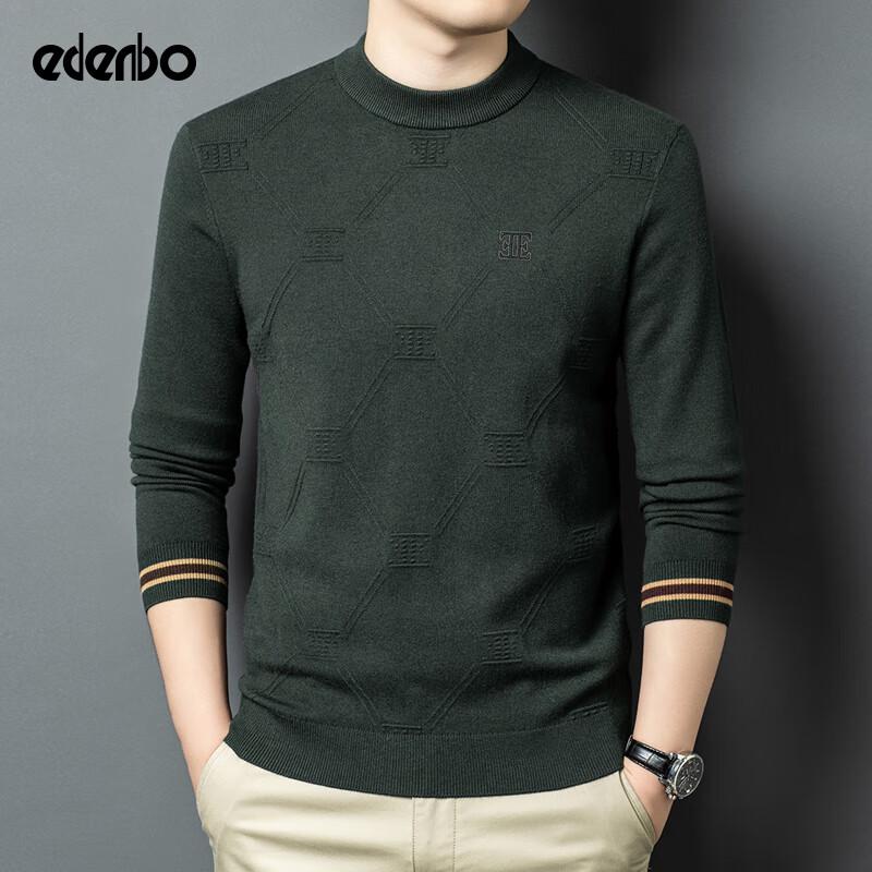 

Edenbo Men s Striped Cuff Round Neck Knit Sweater 2XL