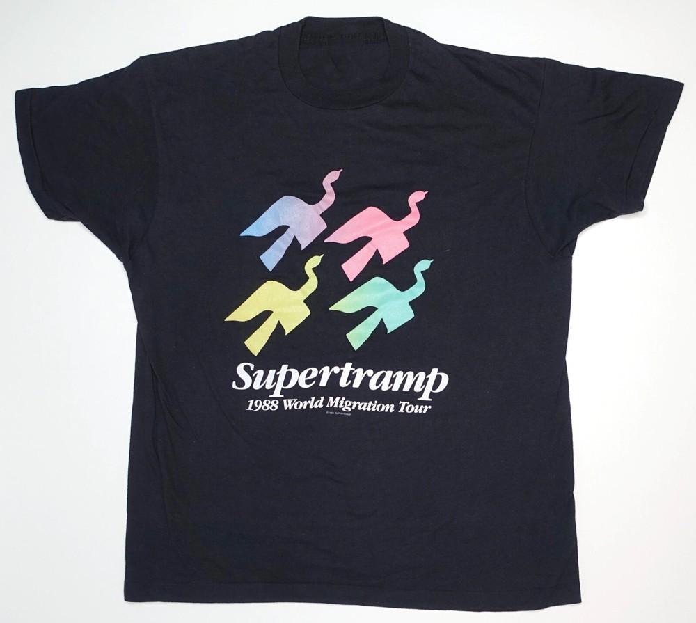 

Supertramp 1988 World Migration Tour Shirt Black Cotton Tee MO516 Unisex T-Shirt XXXXL