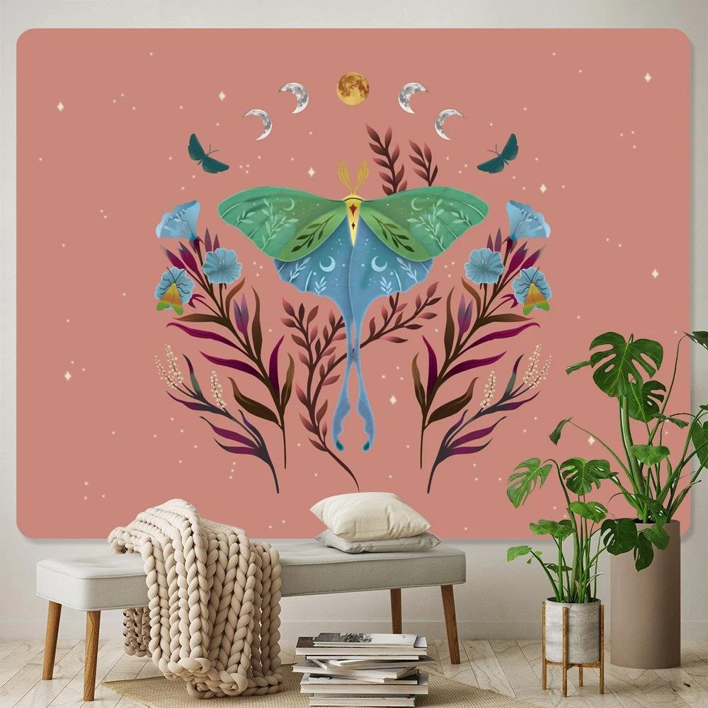 Тигр Психоделическая Сцена Домашнее Искусство Настенный Гобелен Офис Гостиная Гобелен — фото 6