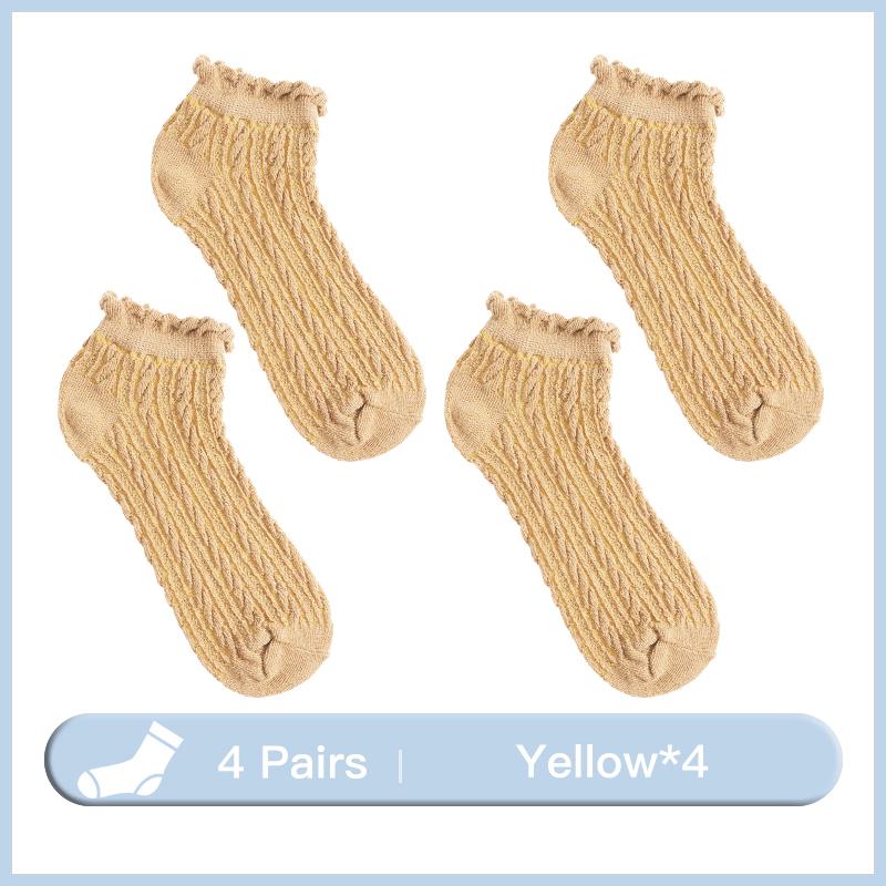 Kvinner pustende sokker Kvinnelige hule sokker Vårkoreanske jenter Søte tidevann jenter Twist Sokker