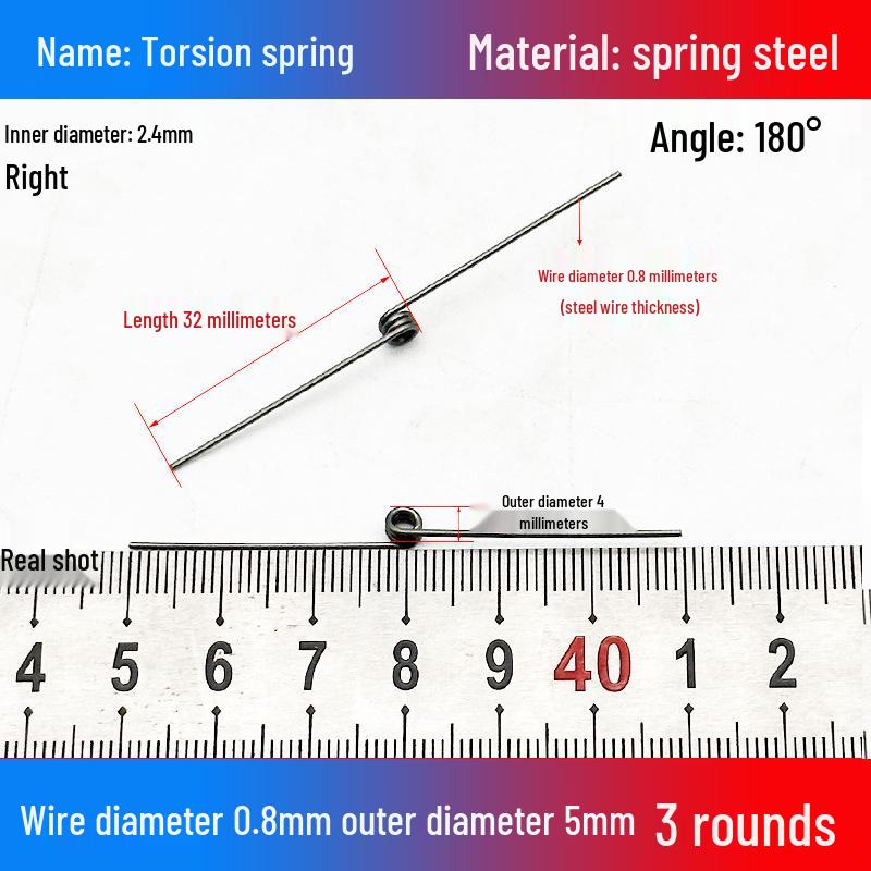 Torsion Spring Steel 0.3-3.0 for 90/180° Clip Trash Can