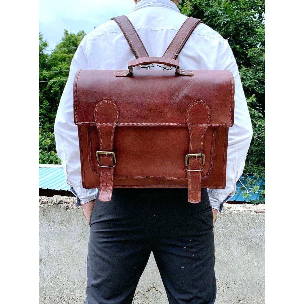 Портфель для ноутбука для мужчин и женщин из натуральной кожи — фото 3