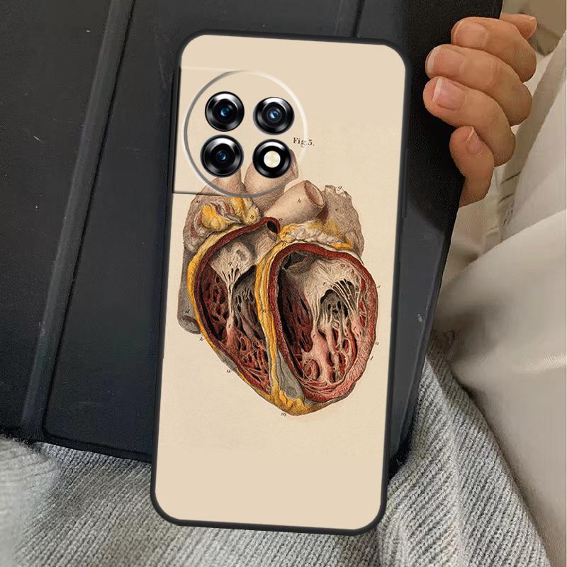 Human Anatomy Case For OnePlus 13R 12R 10R 13T 10T 8T 15 13 12 11 Nord CE 4 3 2 Lite N20 N30 Nord 5 Cover