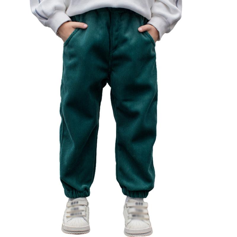 

Детские вельветовые брюки на осень и зиму для детей 1-6 лет, теплые повседневные брюки 110