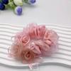Korean Style High-end Rose Flower Scrunchie Fashionable Floral Hair Accessory Rose Flower Hair Tie Set  Rose Hair Scrunchie