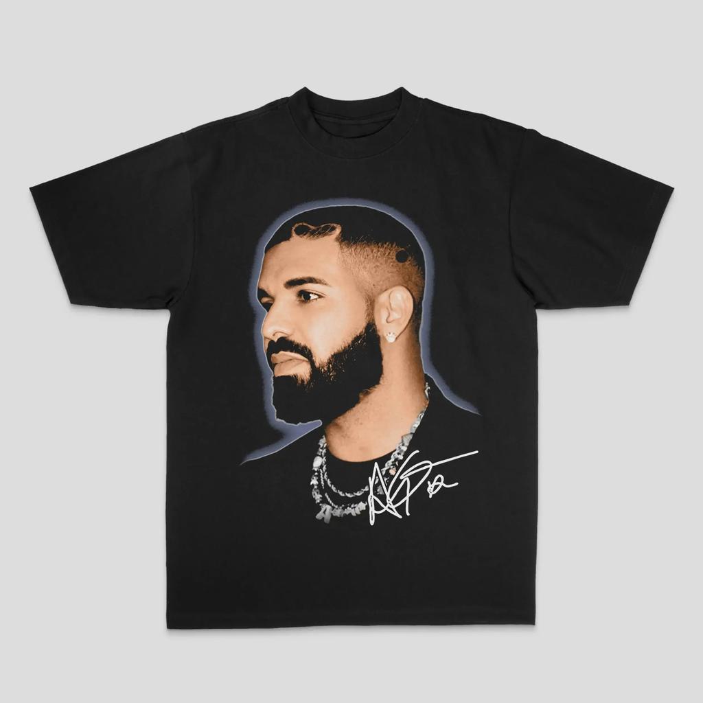 Hot Sale European American Drake Male Duck Print Tshirts Men Women Crewneck Cotton Tees HighStreet Loose Casual Oversized Tops