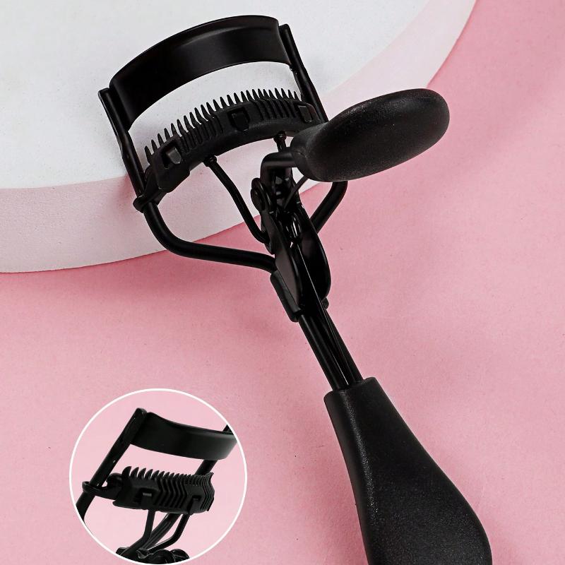 1pc Portable Eyelash Curler, Black Color With Comb, Instantly Curls And Holds Lashes, Suitable For Daily Makeup