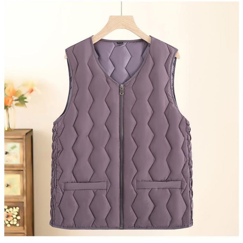 High-quality Down Cotton Vest Women's Autumn and Winter Warm Stand-up Collar Sleeveless Vest Fashion Outer Vest Jacket