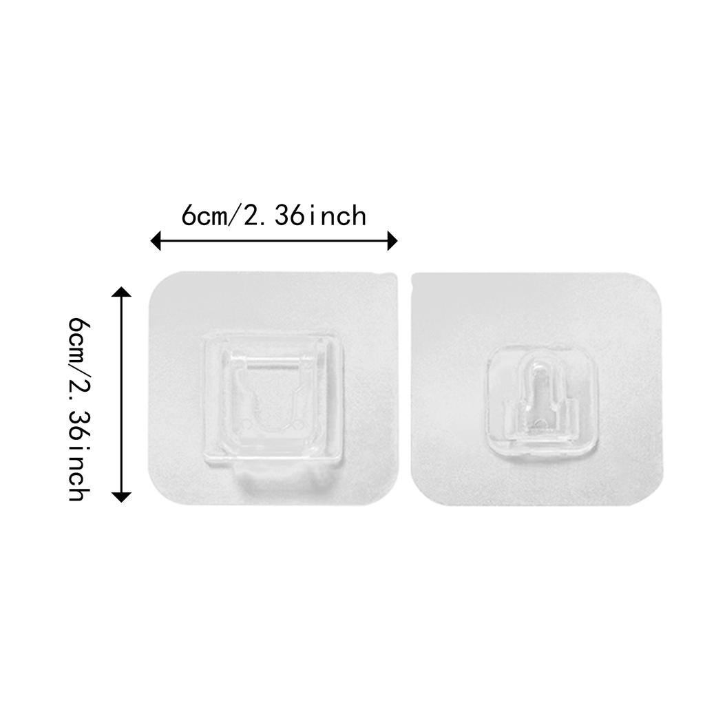 Reusable Adhesive Hooks Oilproof Seamless Coat Hooks for Kitchen Door Shower Wall Strong Sticky Organizer