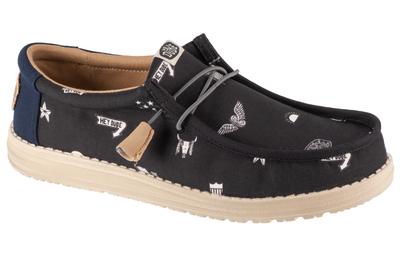 Wally Stars N Skulls Print, Mens Black Sneakers