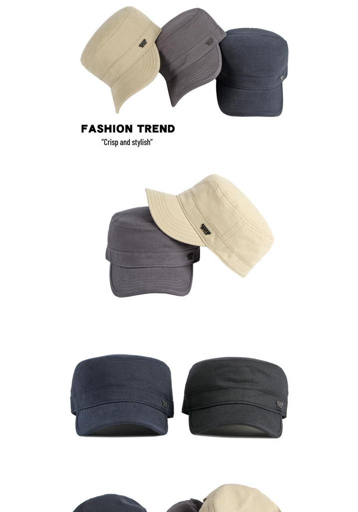 Men's Fashionable Cotton Duckbill Cap - Flat-top, Korean Style Military Hat for Spring/Autumn, Outdoor Sun Protection and Sport.