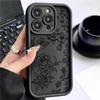 Black Groove Line Flower Staircase iPhone Case - Compatible with iPhone 14/15/16/17 Pro Max