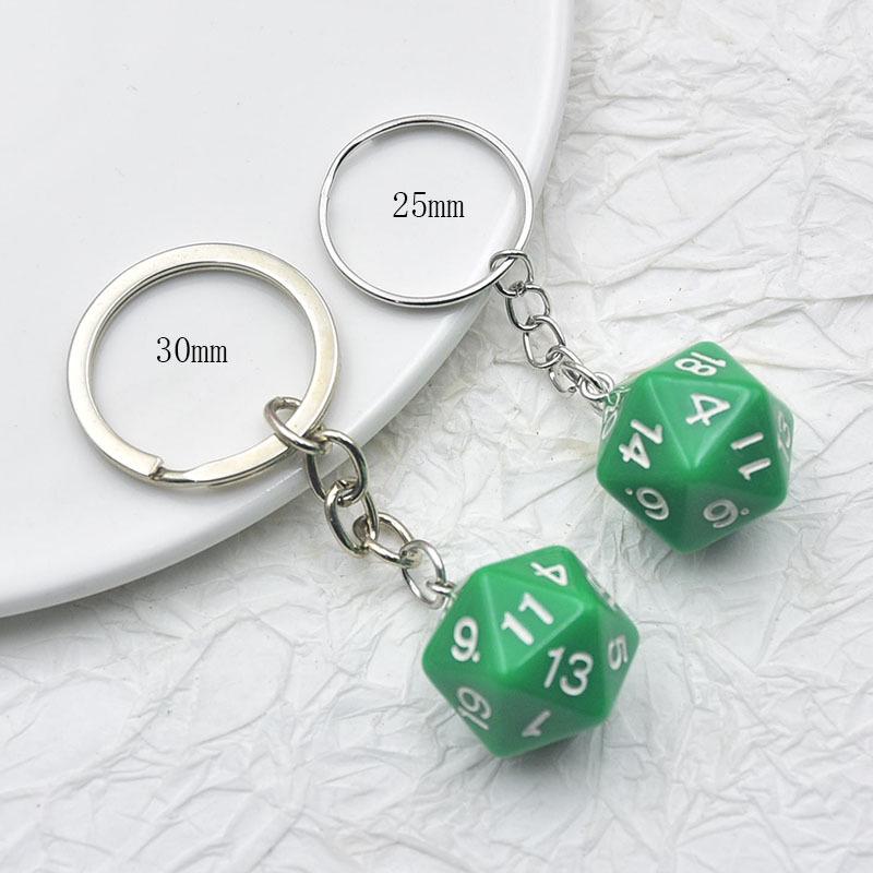 Colorful Acrylic 20-Sided Dice Shaker Pendant for Handmade Jewelry