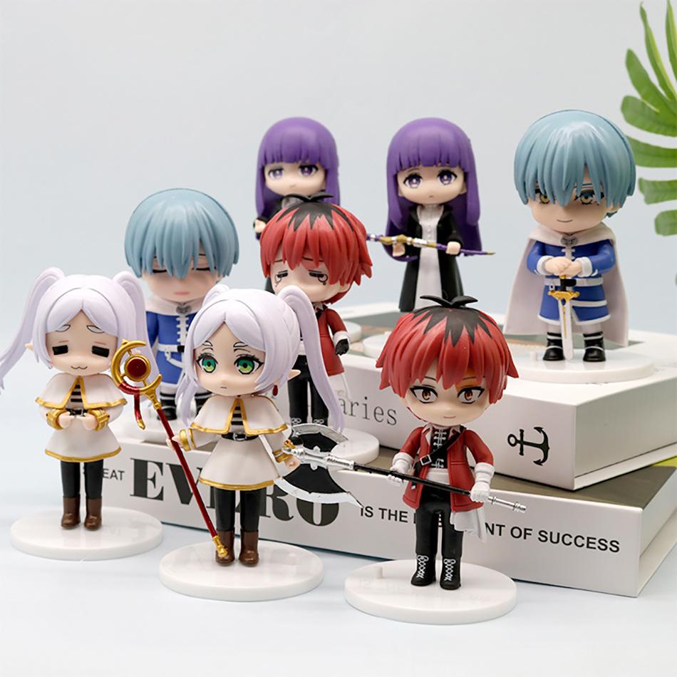 8Pcs/Set Frieren: Beyond Journey's End Anime Figure Standing Action Figures Fern Frieren Noodle Stopper Figure Collection Model