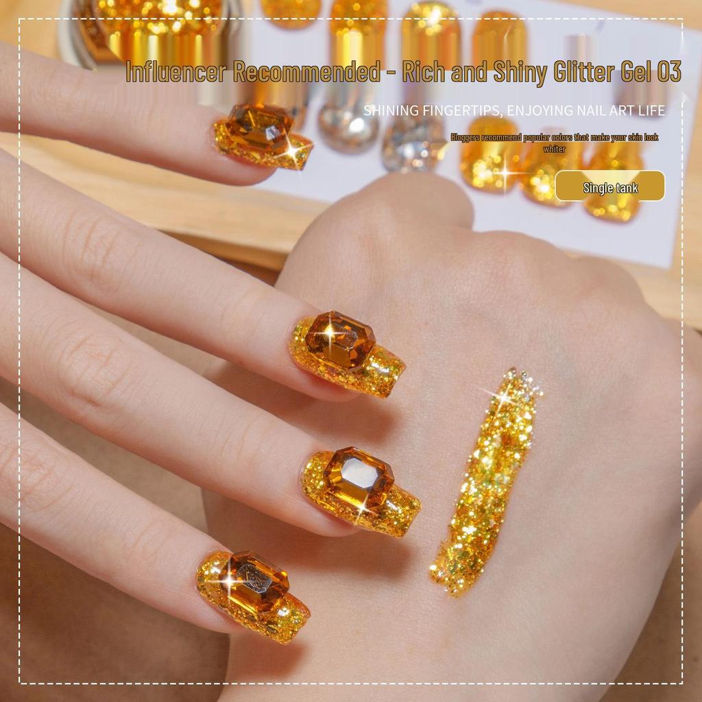 Rich Noble Glitter Gel Nail Polish - Old Money Style 2025 Whitening Meilade Blazing Sparkle Radiant Nail Art