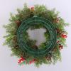 16 Inch Christmas Wreath with Red Berries Artificial Eucalyptus And Cedar Leaf Wreath for Holiday Front Door Wall Home Decoration