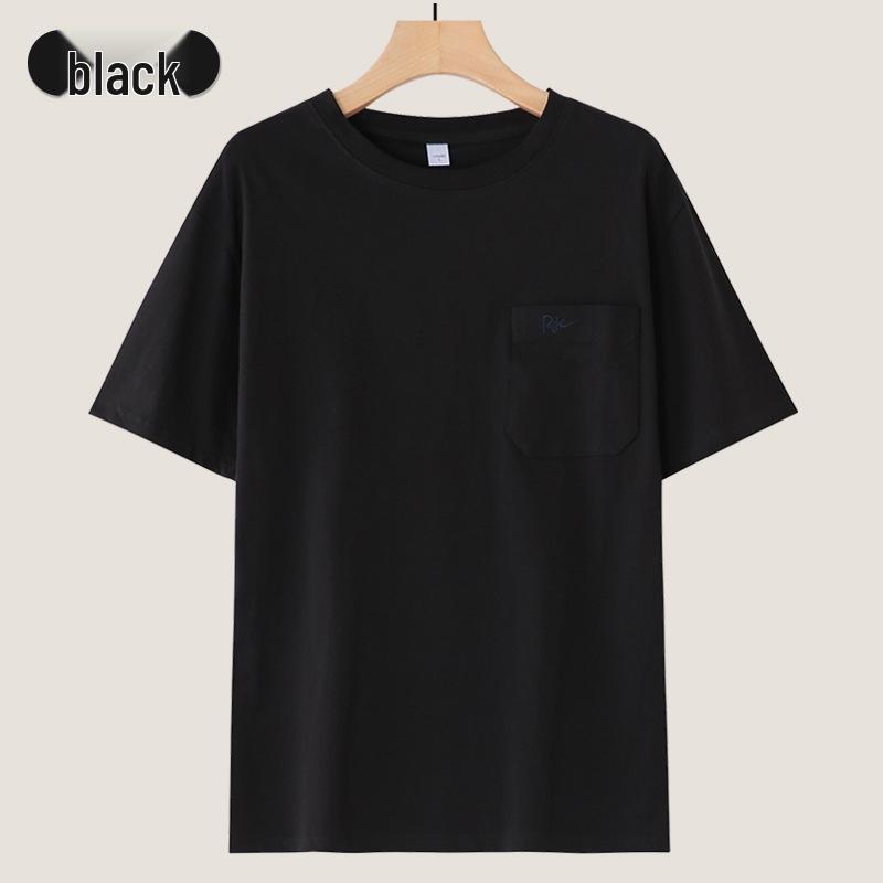 

Мужская футболка с коротким рукавом из чистого хлопка с карманом - Идеально для среднего и пожилого возраста 2XL 67.5-77.5 kg