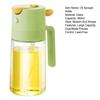 Glass Oil Sprayer Bottle for Kitchen 2-in-1 Spray & Pour Oil Dispenser Non-Drip Nozzle Atomizing Oil Sprayer with Anti-Clog Filter