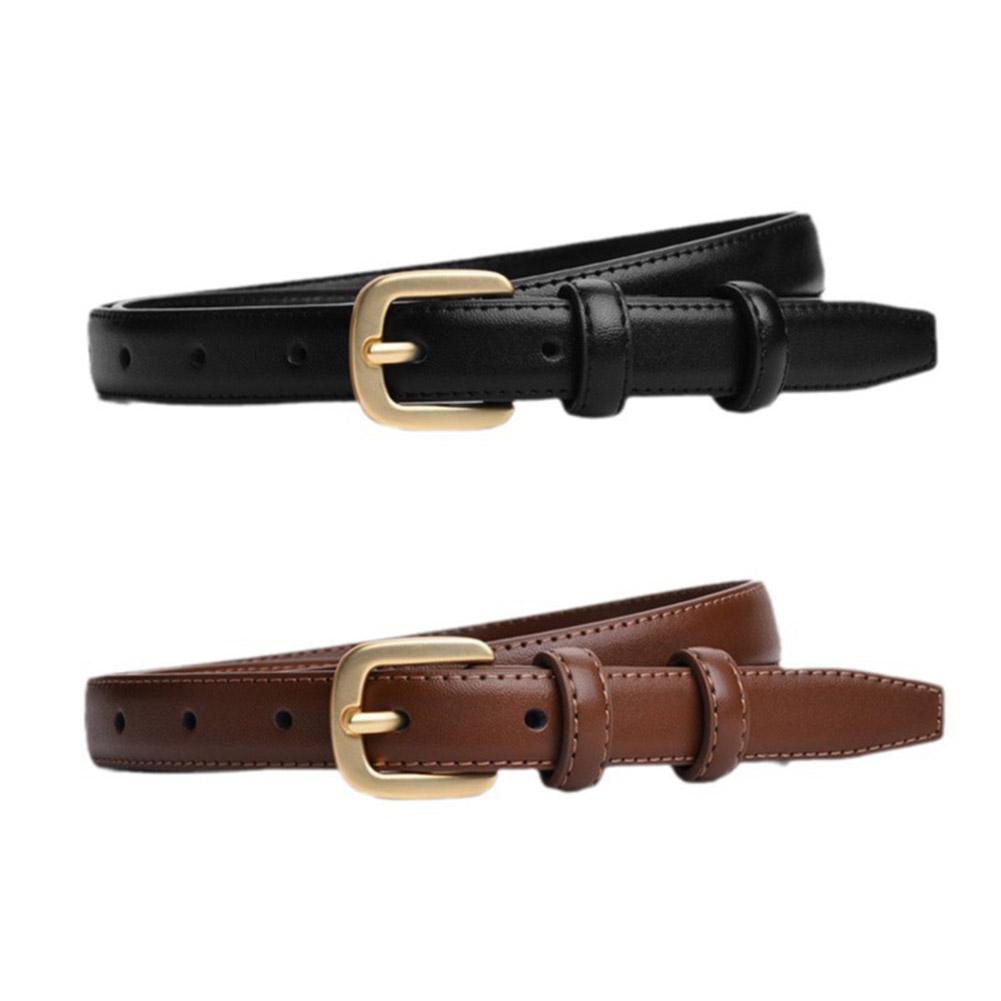 Korean Fashion Simple Belt Women's Belt Imitation Leather Belt Belt Versatile Multi-color Celeb O3Z9