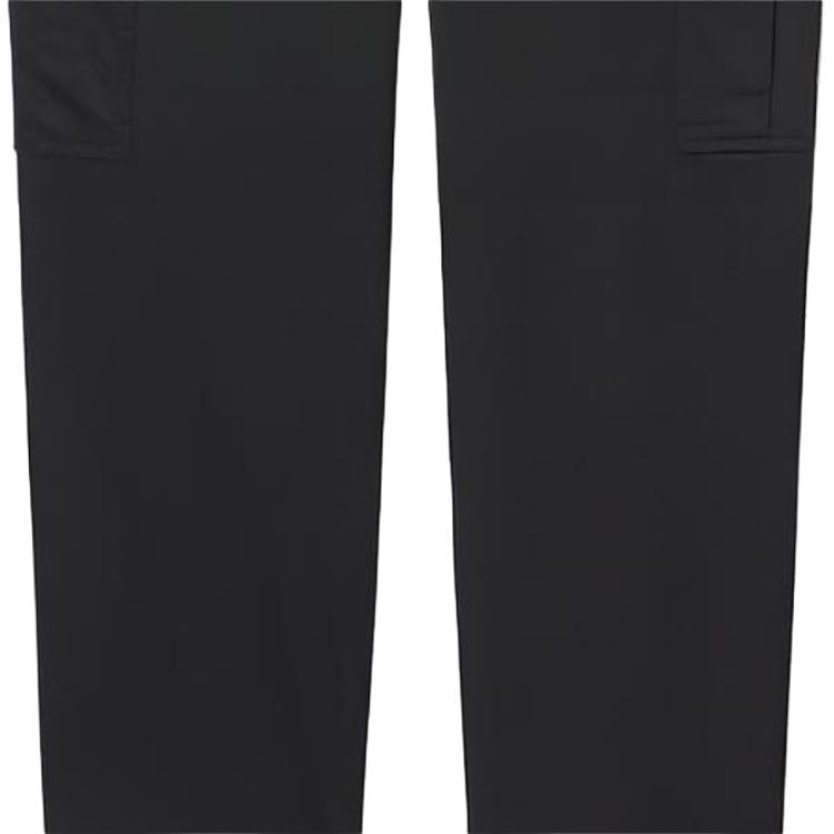 Uniqlo Solid Color Button Multi-Pocket Straight Leg Casual Pants Men Bottoms Black 441810-09