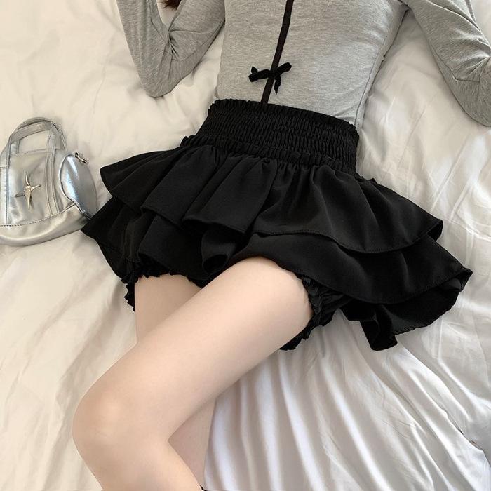 Sweet Girly High Waist Slimming Layered Cake Skirt - Spring/Summer Women's Short Skirt