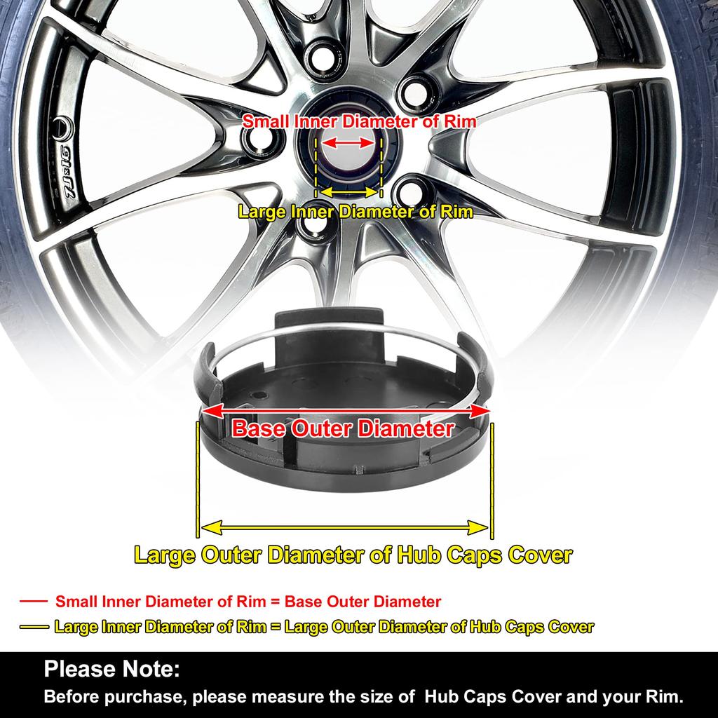 uxcell Hub Cap Wheel Center Cap for Rust Prevention Hub