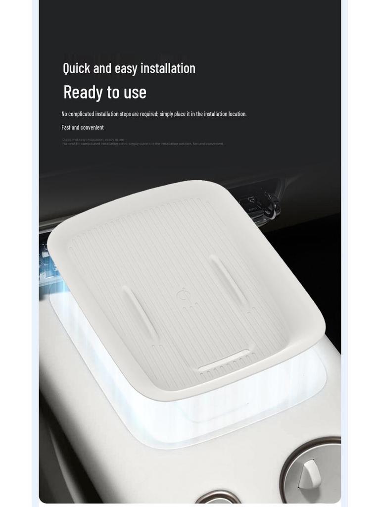 Compatible with 26 Models: ORA 5 Center Console Wireless Charger Silicone Mat - Anti-slip, Dustproof Phone Holder & Interior Accessory.