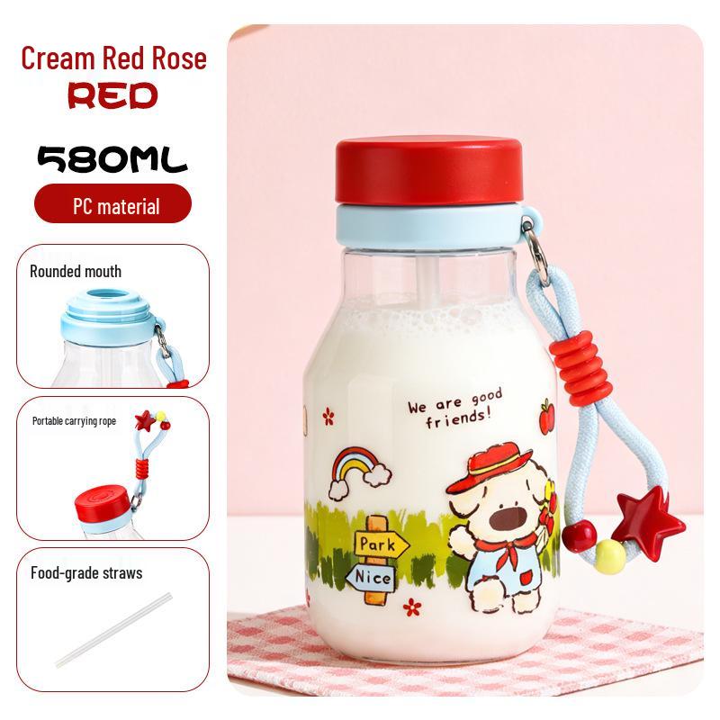2026 Cute Tritan Kids Straw Cup - Portable & Stylish Summer Water Cup 580ml