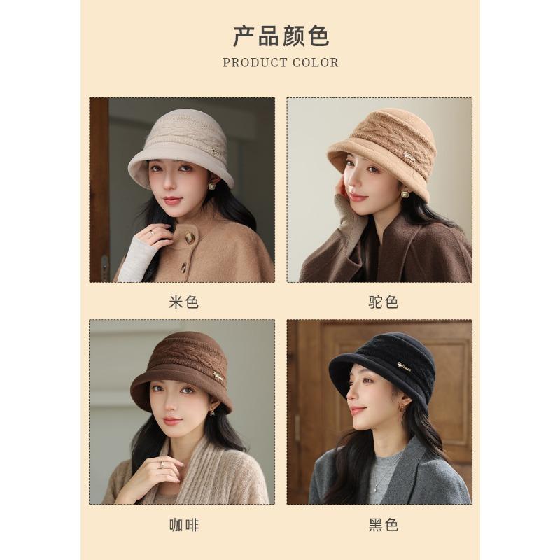 Women S Vintage Literary Warm Fisherman Hat Autumn Winter Commuter Hat