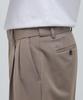 Musinsa Standard Lightweight Real Wide Hidden Banding Slacks [Dusty Beige]