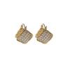 Chic Zirconia Double-Sided Rhombus Earrings - Elegant and Versatile