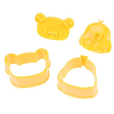 3Pcs/Set Cute Bear Sandwich Mold Bread Cake Biscuit Embossing Device Crust Cookie Cutter Baking Pastry Tools