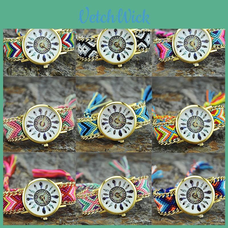 Dreamcatcher Womens Woven Watch With Glass Dial For Gift And Casual Wear