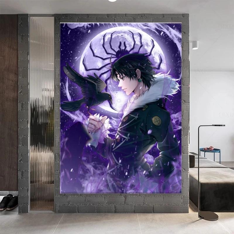 

Рамка из цельного дерева Chrollo Phantom Troupe, аниме постер, холст, настенная живопись, Декор, фотографии, украшение для спальни, дома, принт