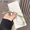 Men's Flat Light Polygon Eyeglass Frame, Enhances Facial Appearance, Women's Glasses with Myopia and Blue Light Protection.
