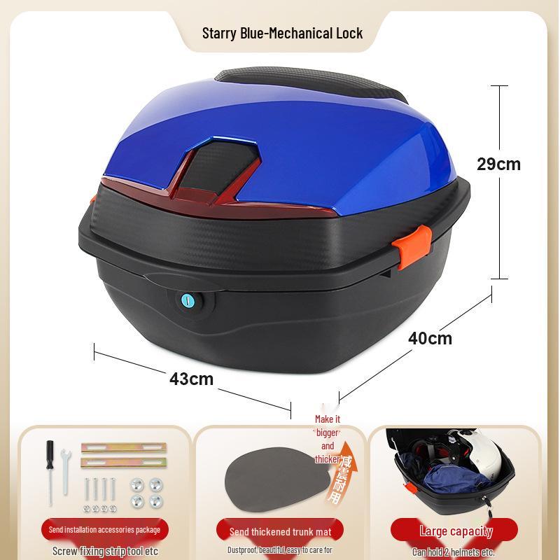 Electric Car & Motorcycle Large Trunk Box - Anti-Shake Universal Storage for Electric Bicycles