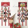 Christmas Card Holder Felt Wall Hanging Picture Holders with 40 Photo Clips Picture Frame Collage