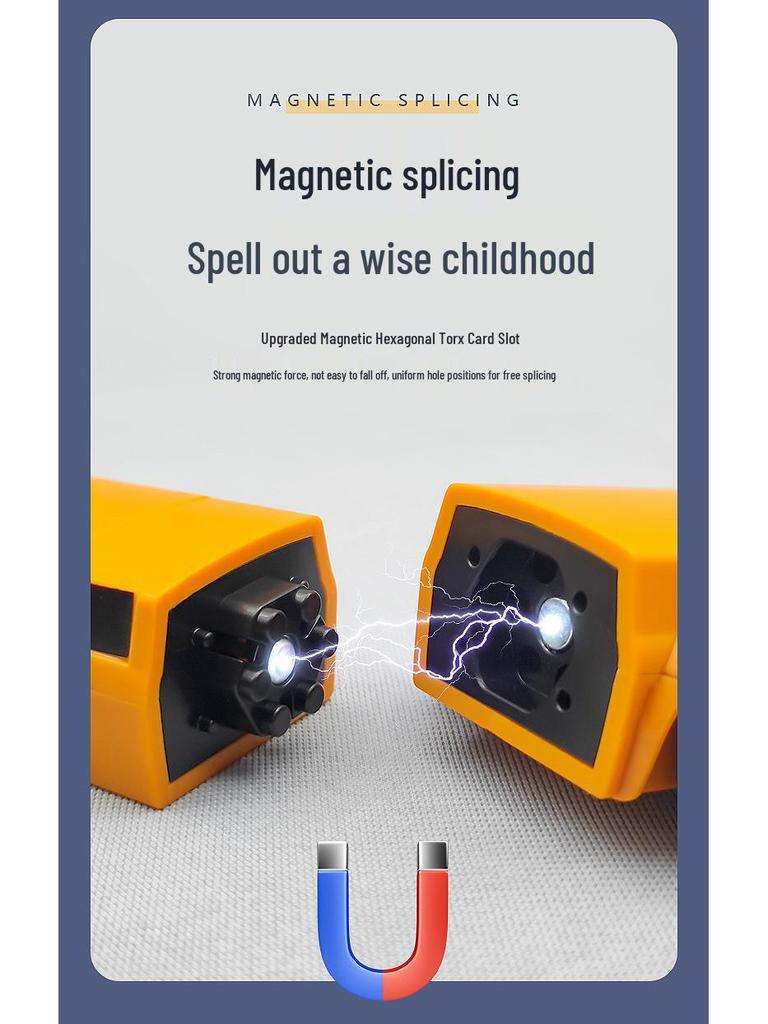 Kids' Magnetic Engineering Vehicle Transformer Set - Educational Parent-Child Toy