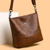 High-End Women's Soft Leather Large Capacity Bucket Bag - Fashionable and Practical Crossbody for Middle-Aged Mothers