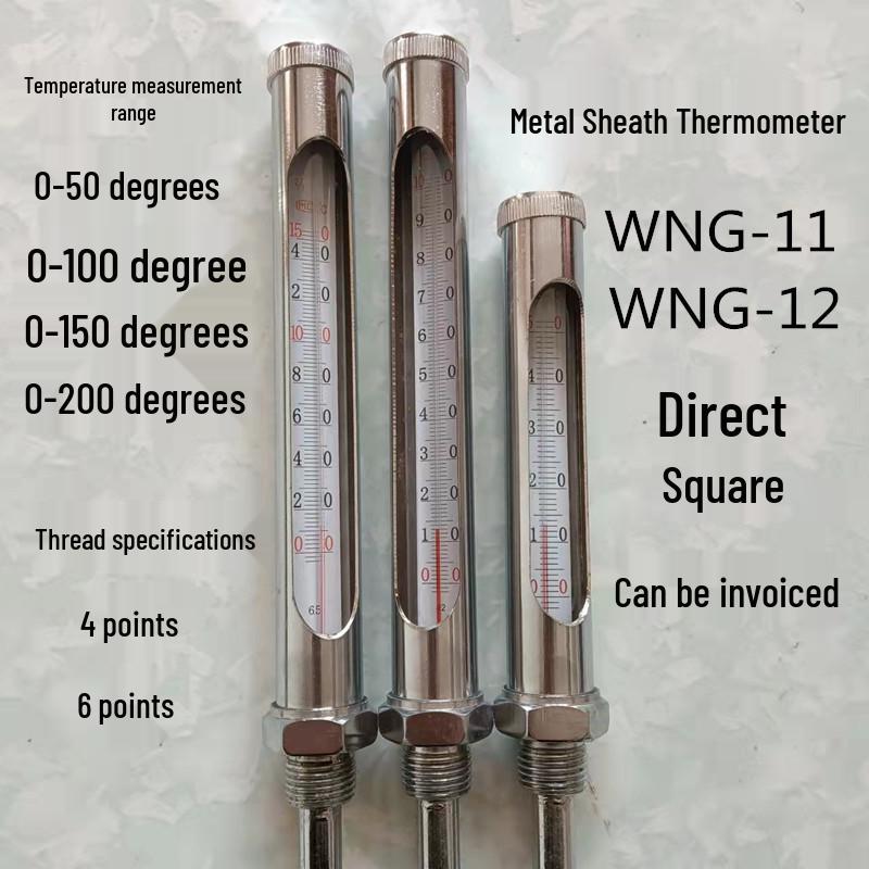 

WNG-11 Термометр из нержавеющей стали: Металлическая оболочка 304 для измерения температуры кондиционеров, котлов и водопроводных труб. Iron Welded Base