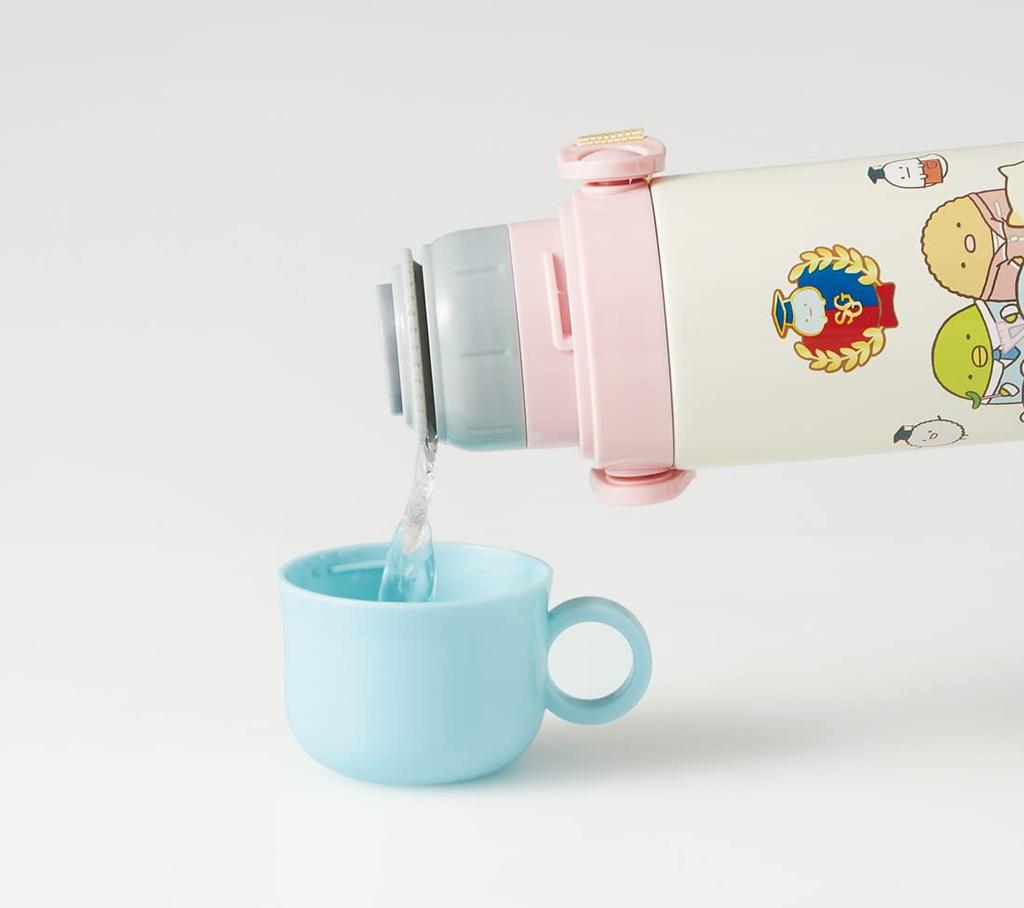 Skater Stainless Steel Water Bottle with Sumikkogurashi School Girl Kids' 2-Way Cup, 580ml, Design, SKDC6-A