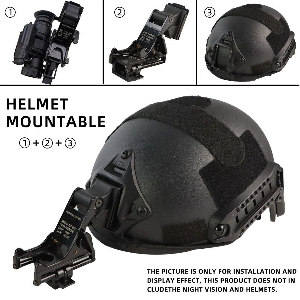 MICH M88 FAST Hjelmfeste Kit For Rhino NVG PVS-14 PVS-7 Nattsyn Monokulært Nattsyn Hjelmholder Brakett