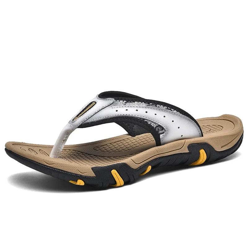 Fashion Men's Summer Shoes Fashion High Quality Slippers Breathable Beach Flip Flops Comfy Walking Man Male Men Slippers Shoes for Men