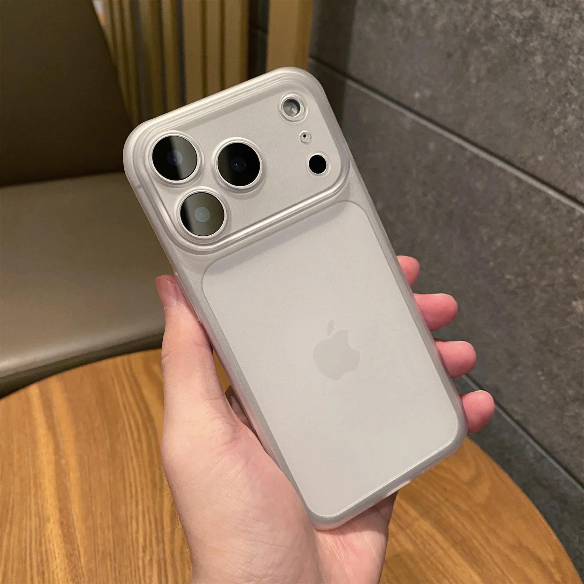 

Fashion Translucent Matte PC Case for iPhone 15 16 17 Pro Max 14 Plus 13 12 Ultra Thin Hard Shockproof Cover for iPhone 17 Air iPhone 15