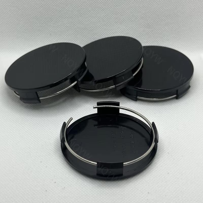 4Pcs/Set 65mm Car Wheels Rim Hub Cap Car Wheel Center Caps Black Silver ABS Plastic Hubcap Dust-proof Covers Auto Accessories